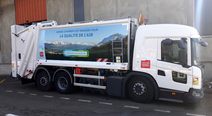 Grand Chambéry fait rouler 4 camions à déchets au BioGNV de la STEP de Bissy