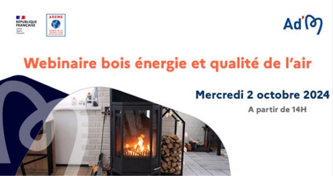 2 octobre 2024 : webinaire pour les professionnels du bois-énergie sur la qualité de l’air