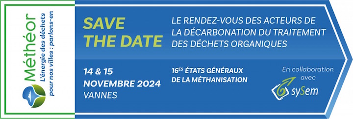 14 et 15 novembre à Vannes, Etats Généraux 2024 de la méthanisation des déchets ménagers