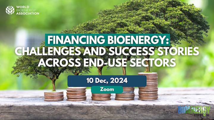 10 décembre 2024, webinaire gratuit en anglais sur le financement des projets de bioénergie